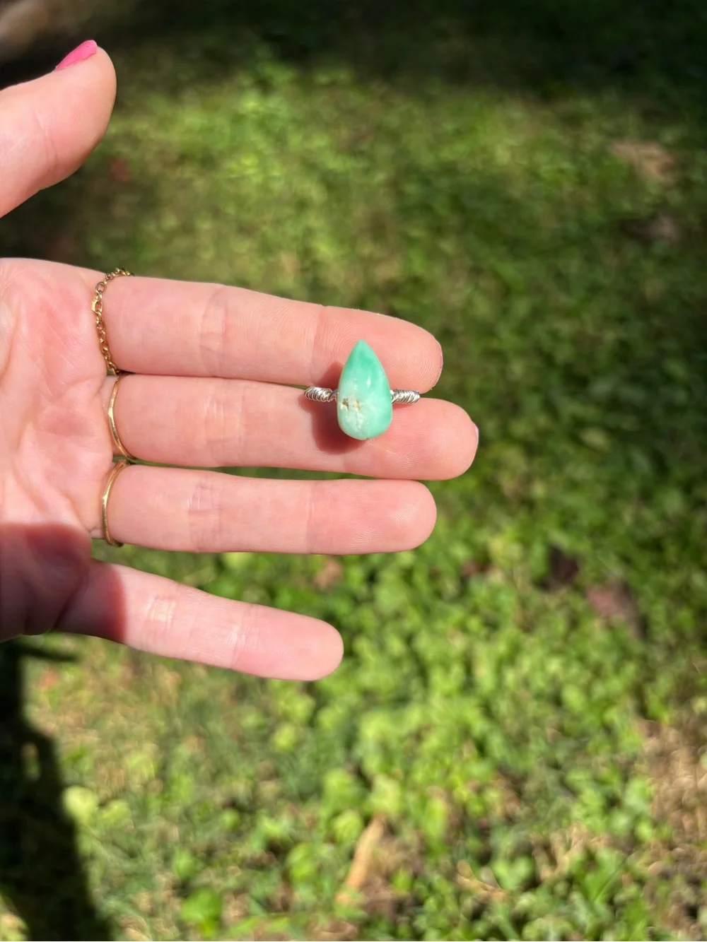 Chrysoprase ring